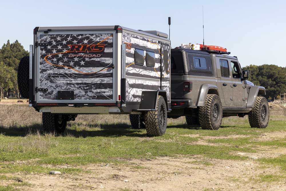 rks offroad purpose trailer with jeep gladiator