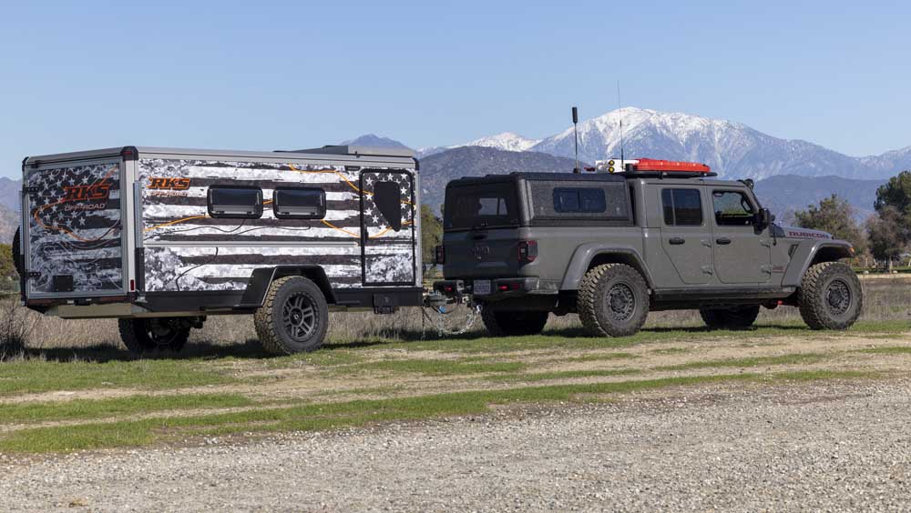 towing this jeep offroad camper trailer