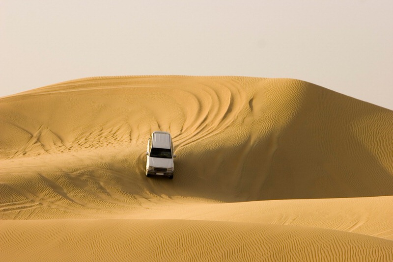 4x4 off-roading on sand dune
