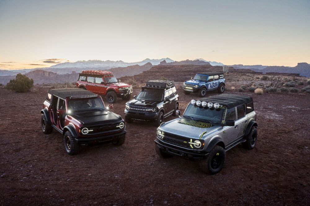ford showcases 5 new broncos