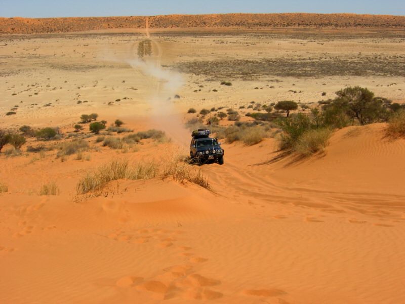 SUV travelling in the desert