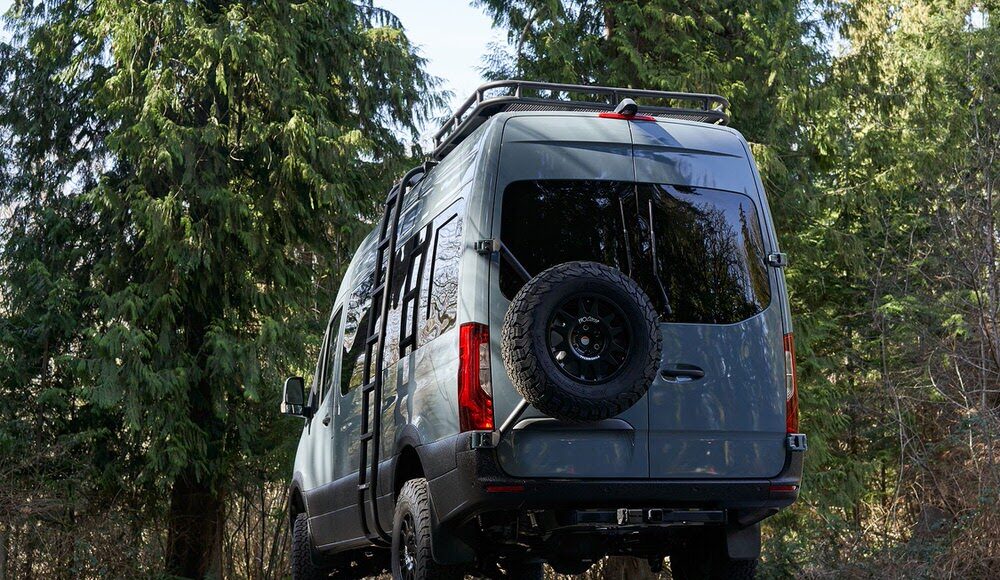 Nomad Vanz parked in the forest
