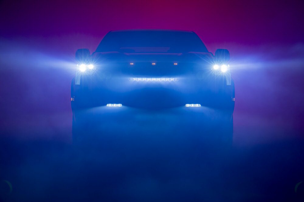 new Toyota tundra in silhouette