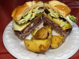 overlanding recipe kobe beef burger with crispy potatoes