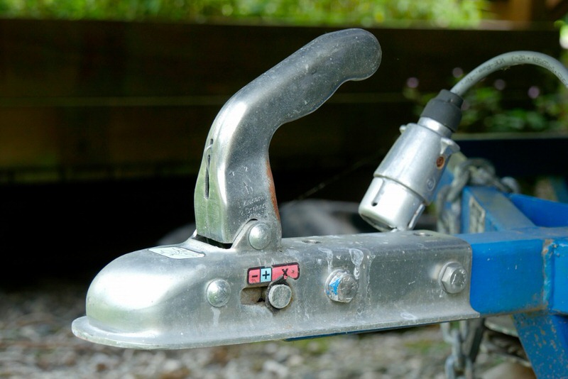 Close-up of trailer hook for boats or cars