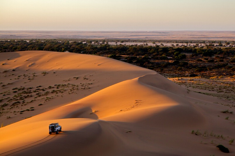 4x4 driving on dunes in the desert