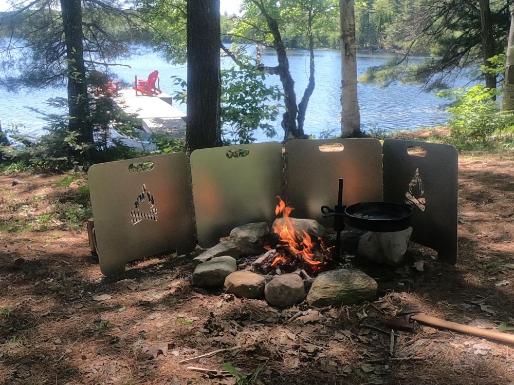 campfire cooking setup