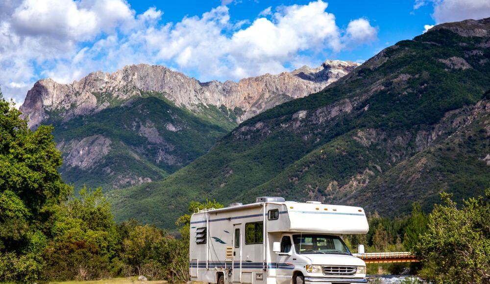 RV in the mountians