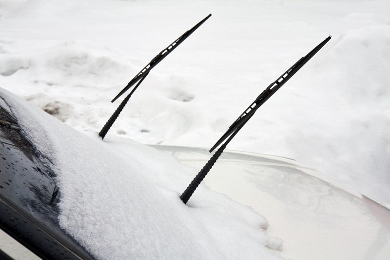 Prepare for a Snowy Overlanding Trip by Lifting the Windshield Wipers Up 
