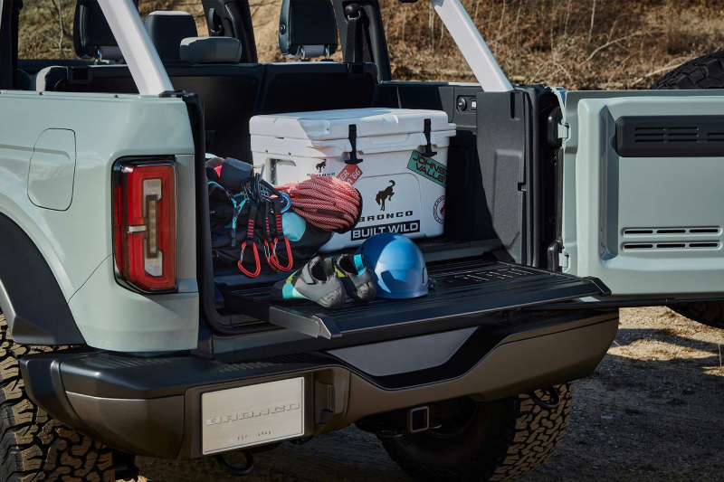 New Ford Bronco packed with camping gear