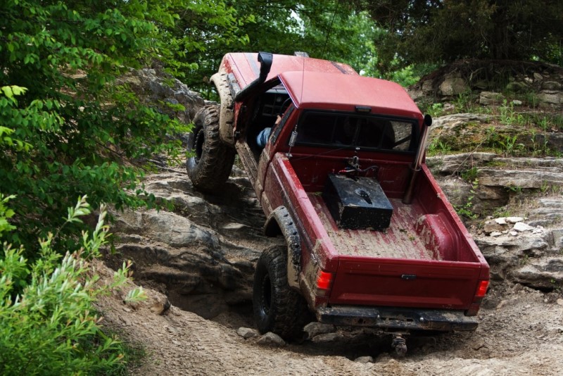 off-roading Jeep
