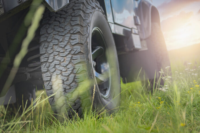Wide Tires in the grass