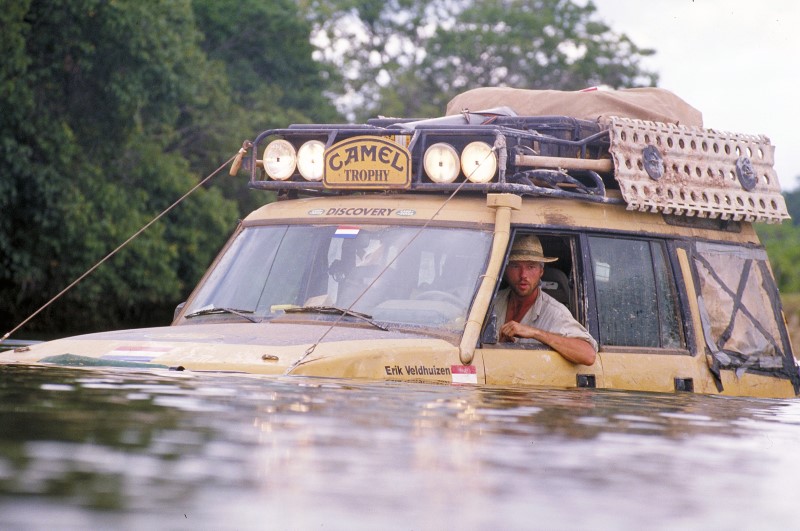 Land rover in water