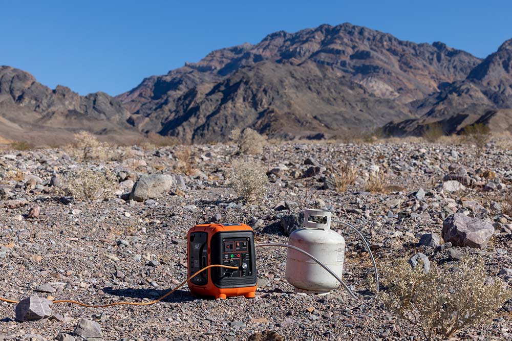 alp propane generator in desert