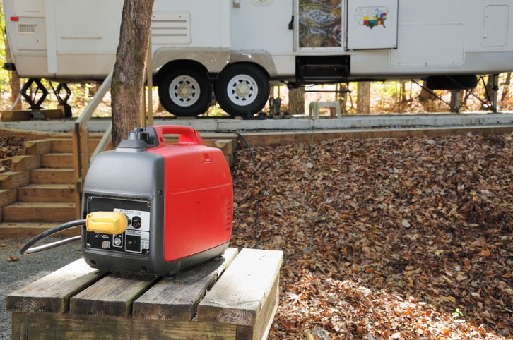 Portable generator with rv trailer