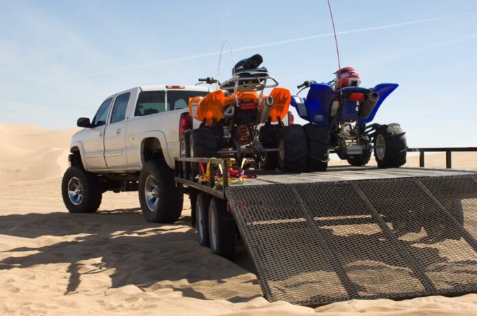 ATVs on a trailer
