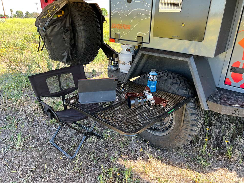 tailgater tire table camping kitchen table
