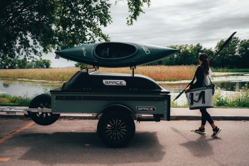 space trailer with kayak