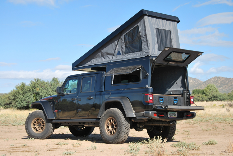 AT Overland Summit Truck Topper Black Rubicon Back