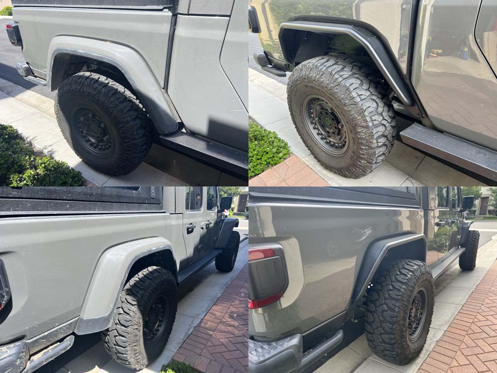 before and after rear dv8 installation
