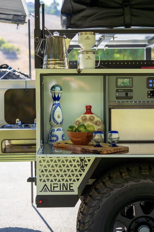 sno trailers alpine kitchen detail