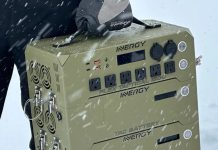 FLEX Tactical 1500 Power Station in the snow