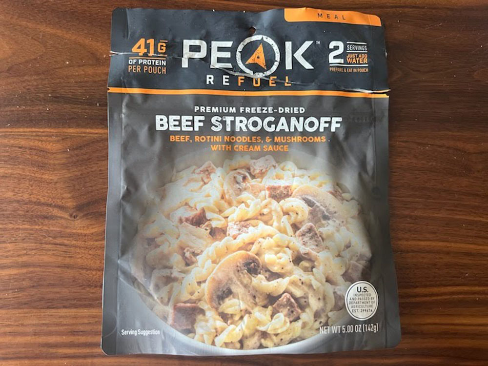 peak refuel beef stroganoff review package front