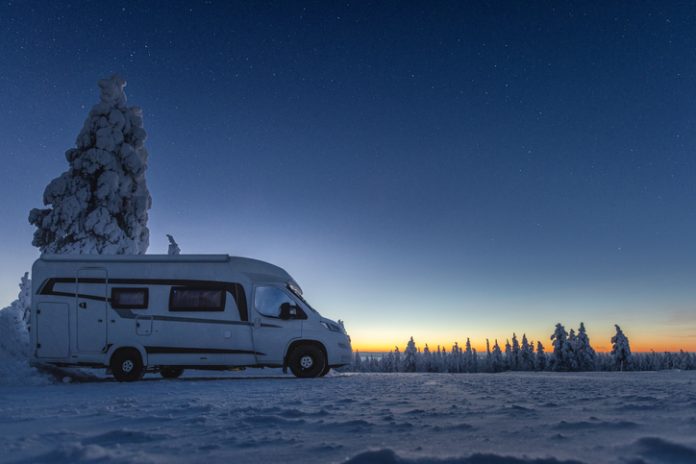 Camper Van in the winter