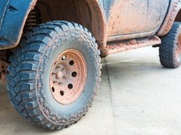 Muddy wheel