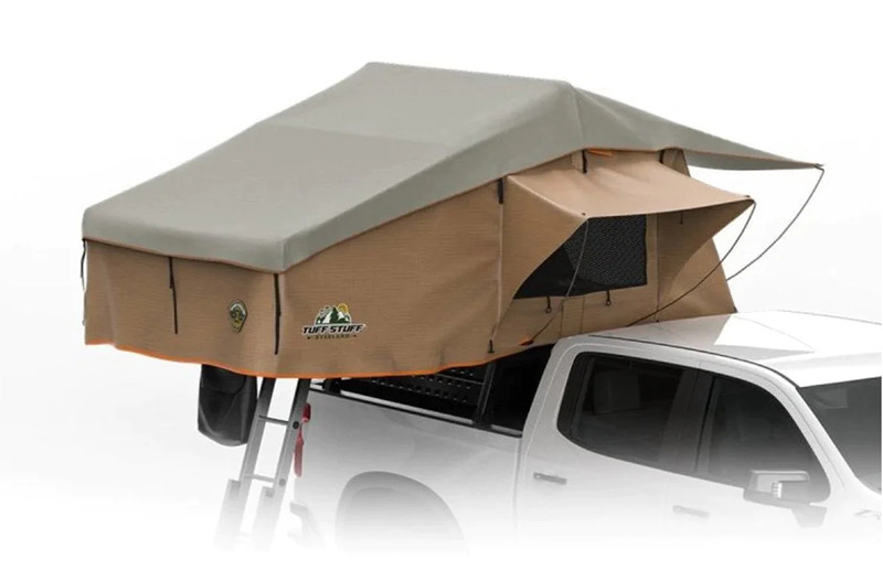 Tuff Stuff Ranger Roof Top Tent On Truck Bed Close Up