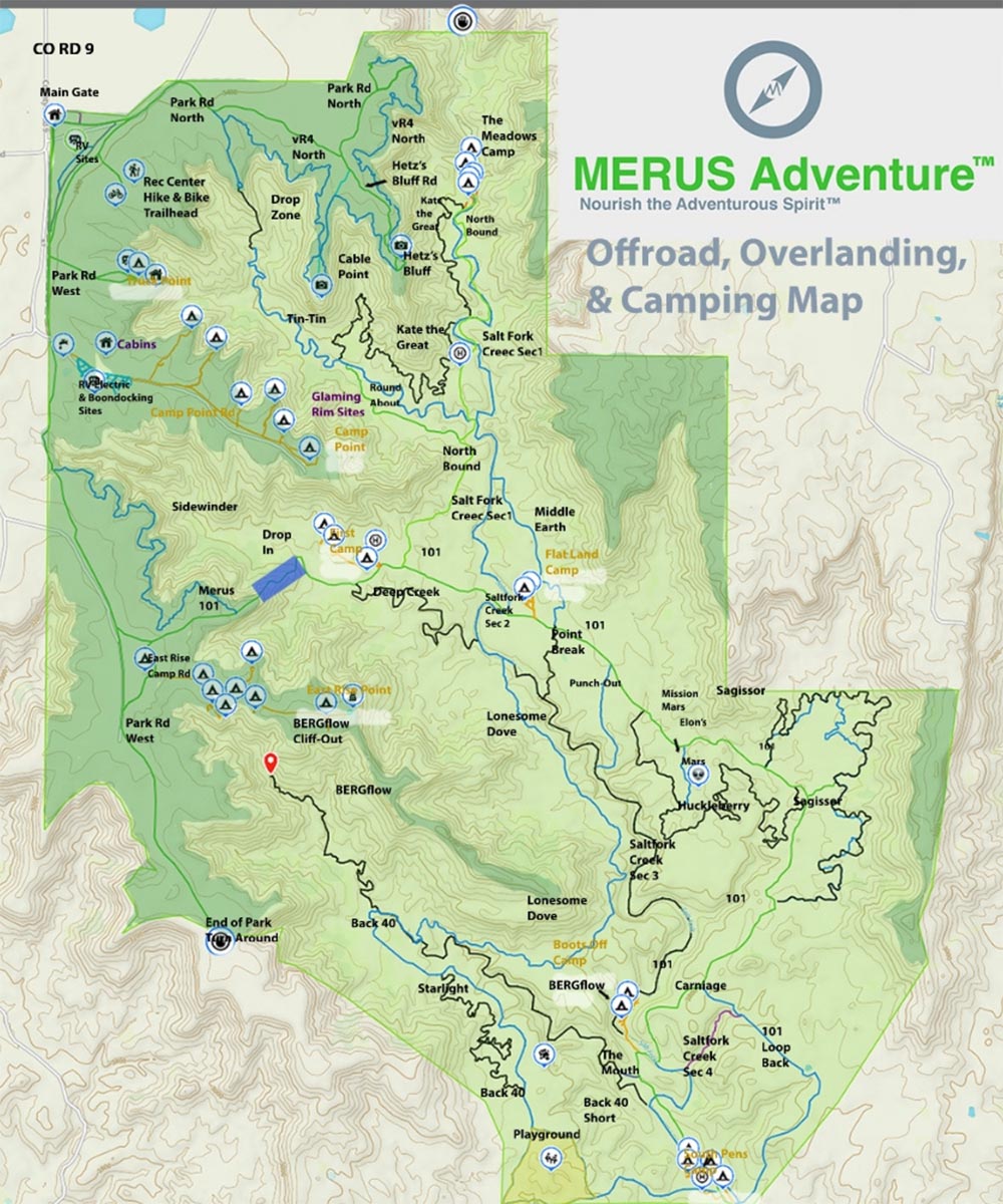 merus adventure park map