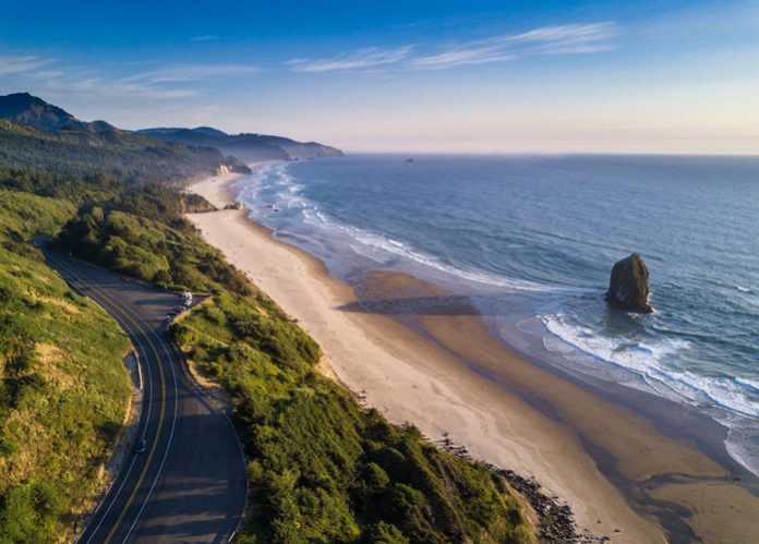 Oregon Coast Highway Passing Cannon Beach