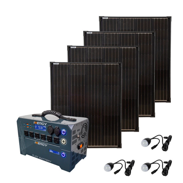 Gold Kit INERGY FLEX 1500 POWER STATION WITH 4X 100W STORM PANELS