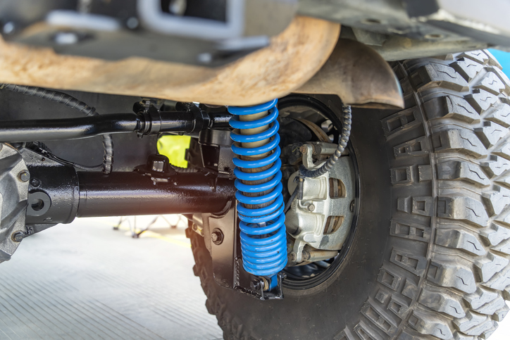 shock Absorber and Coil Spring of Car Suspension System