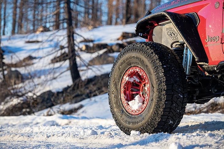 Milestar’s Patagonia MT-02 on an jeep in the snow