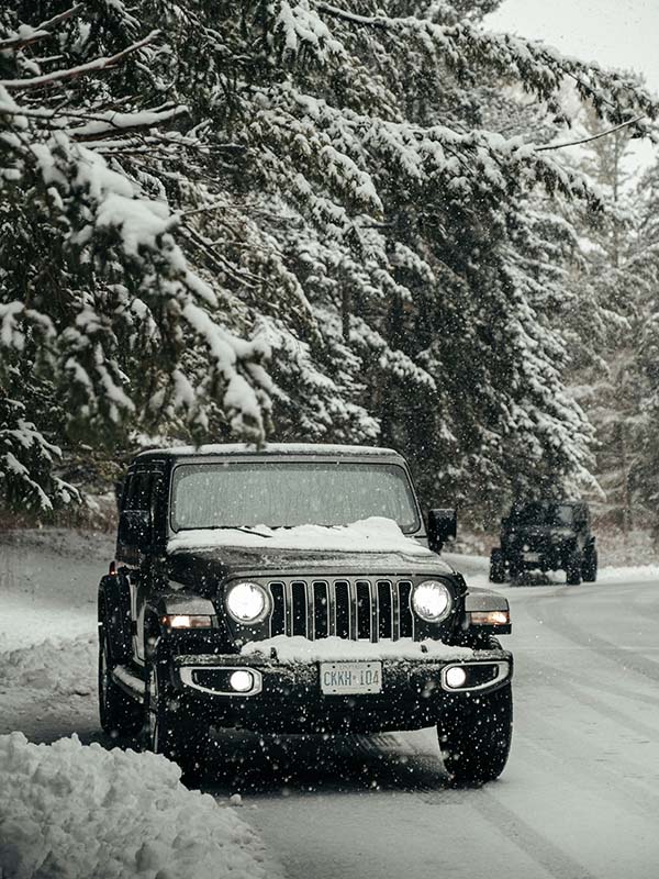 jeep wrangler hard top in winter
